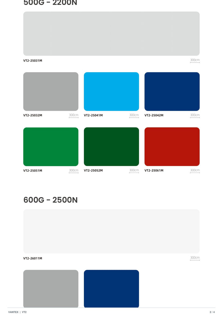 VT2-260M Tarpaulin Membrane — catalogue page 2