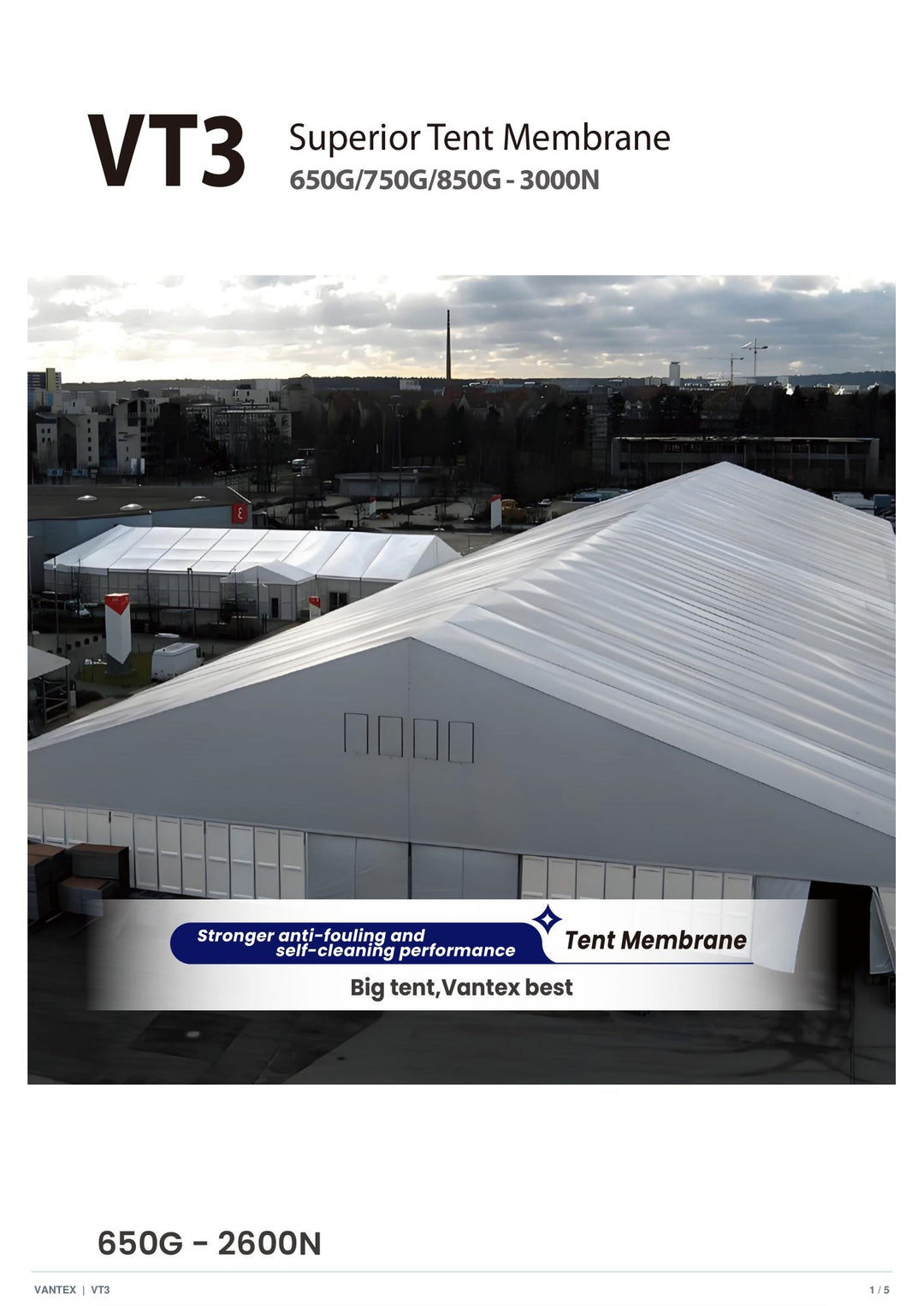 VT3-265 Tent &amp; Structure Membrane — catalogue page 1