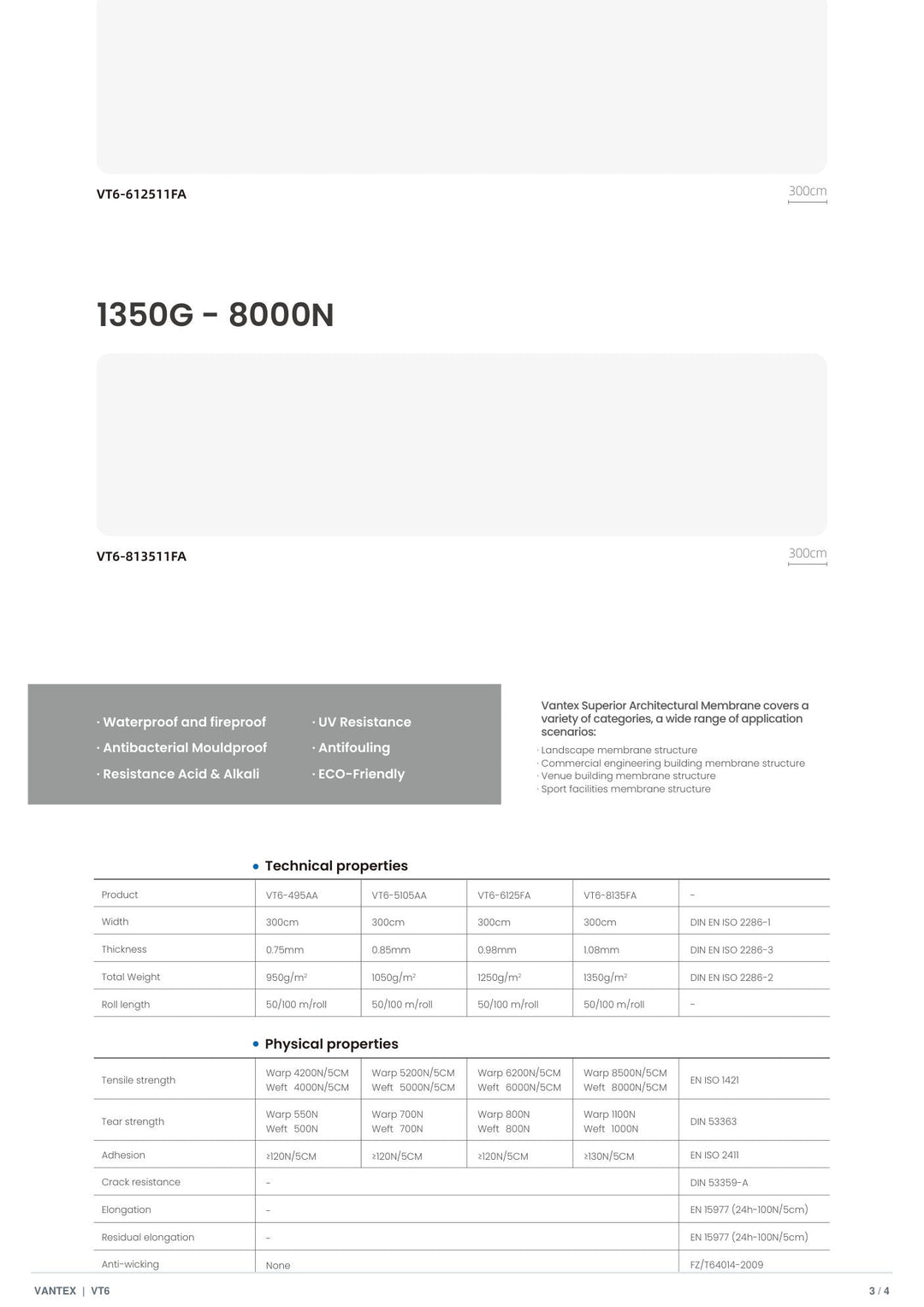 VT6-8135 Architectural Membrane — catalogue page 3