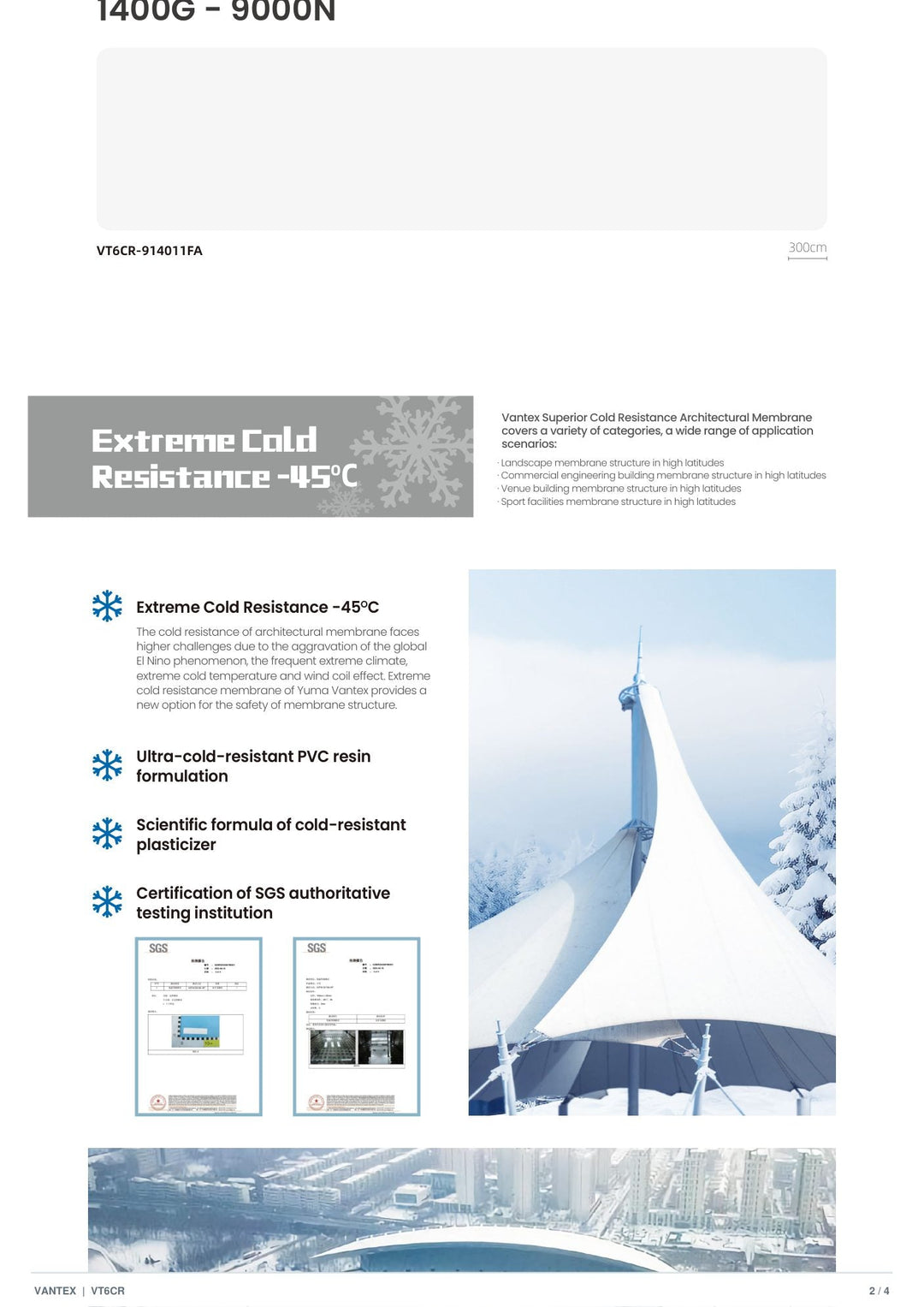 VT6CR-9140 Cold-Resistant Membrane — catalogue page 2