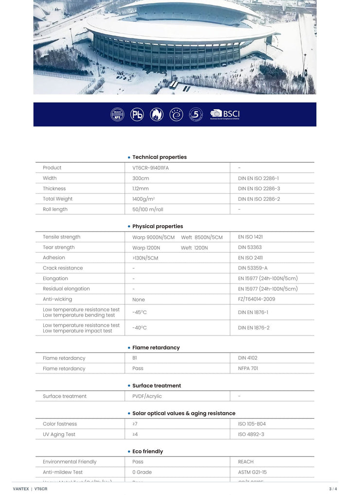 VT6CR-9140 Cold-Resistant Membrane — catalogue page 3