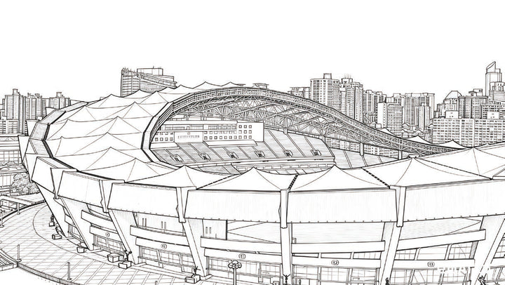 VT7-25811FF stress-balanced membrane — tension structure application