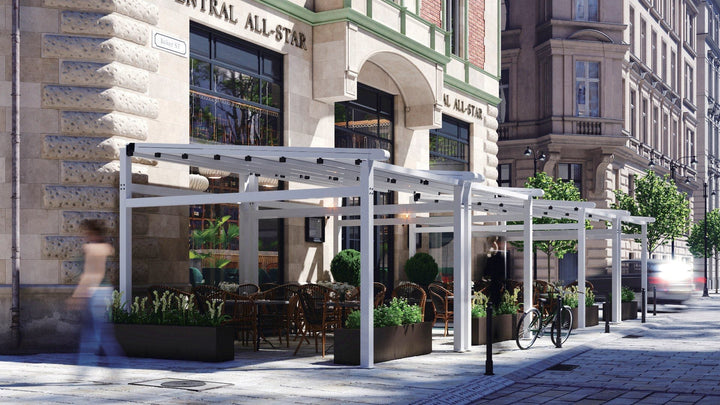 Wall-Mounted Retractable Roof Pergola PL02 WALL — product showcase photo
