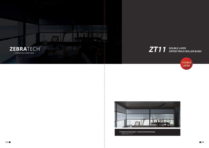 Dual-Layer Side-Guided Outdoor Screen ZT11 — product presentation page
