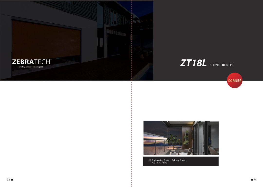 Corner Outdoor Screen ZT18L — product presentation page