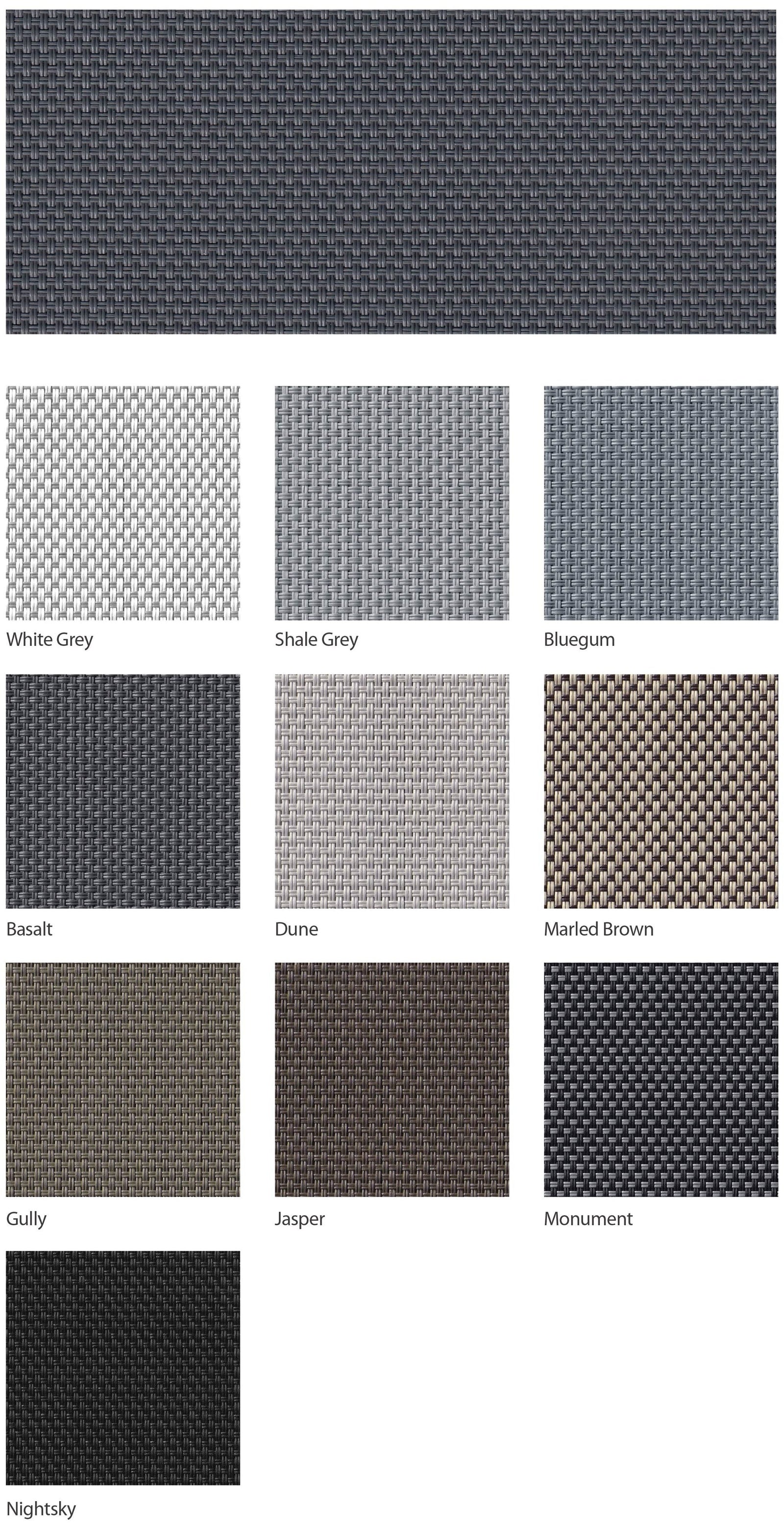 UVTEX UV1 External Screen 1% — colour range sample page