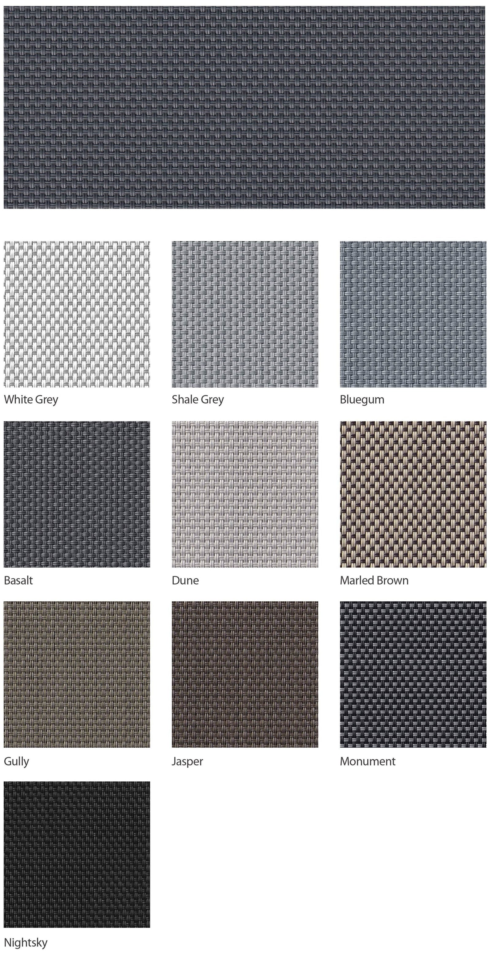 UVTEX UV1 External Screen 5% — colour range sample page