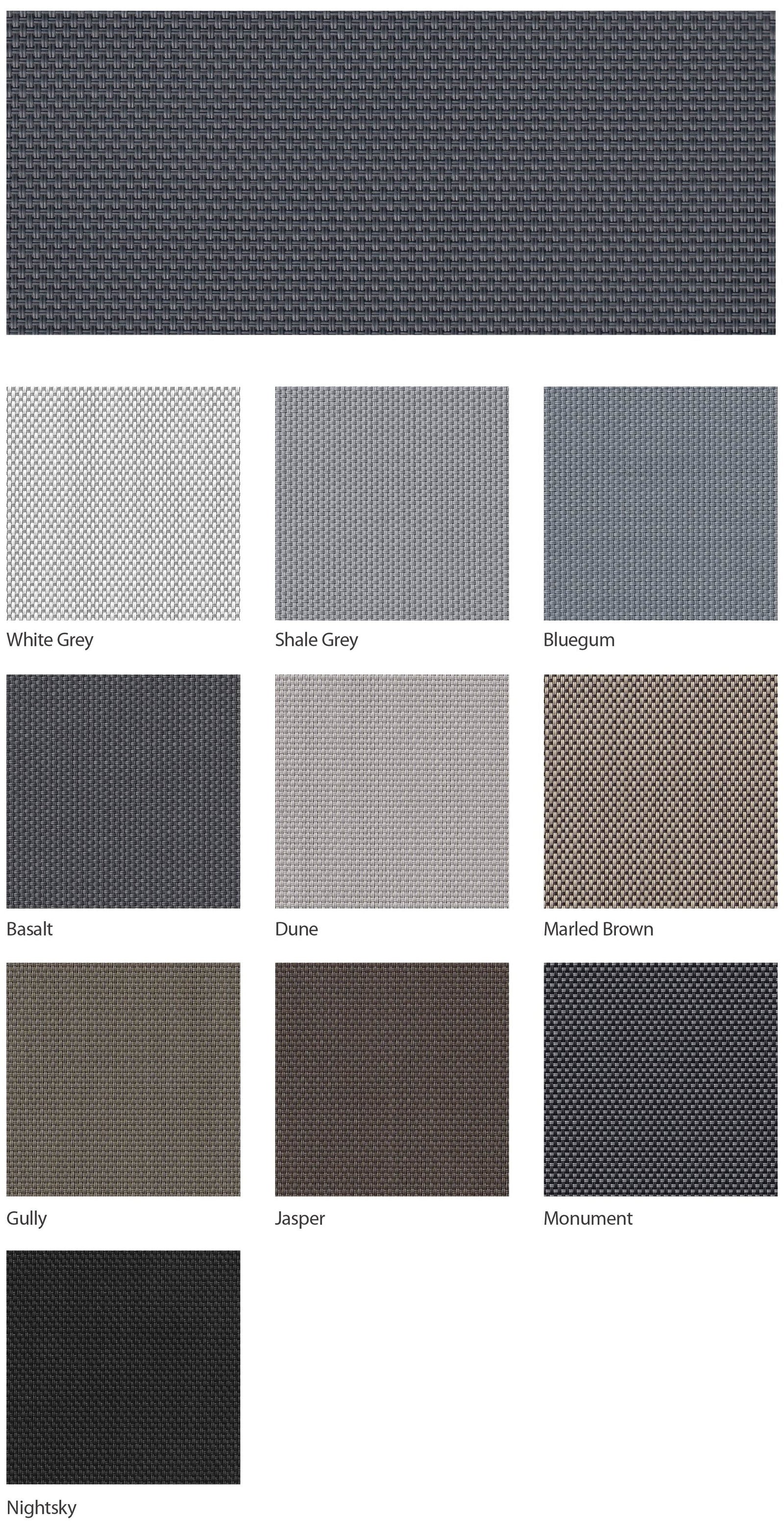 UVTEX UV2 External Screen 0% — colour range sample page