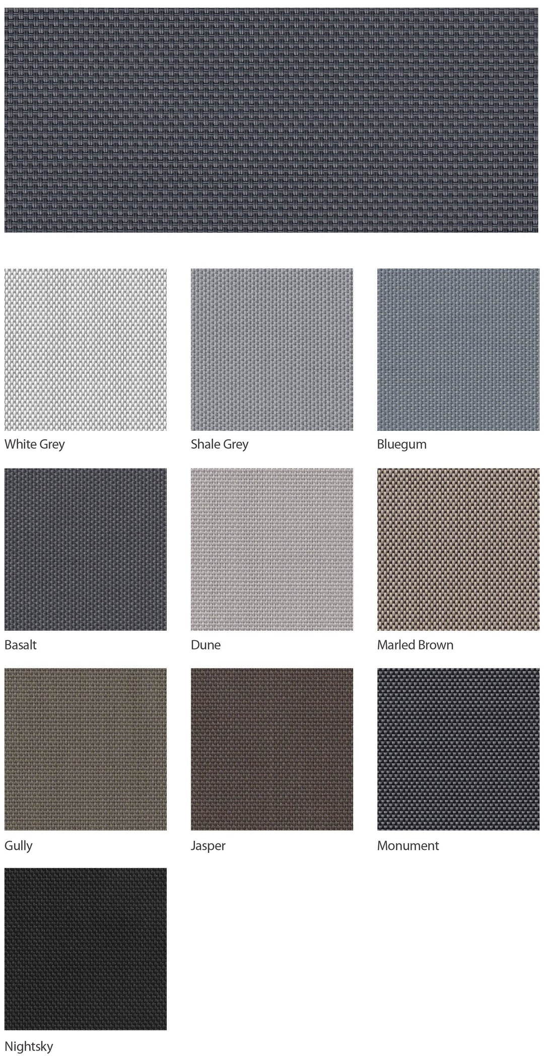 UVTEX UV2 External Screen 5% — colour range sample page