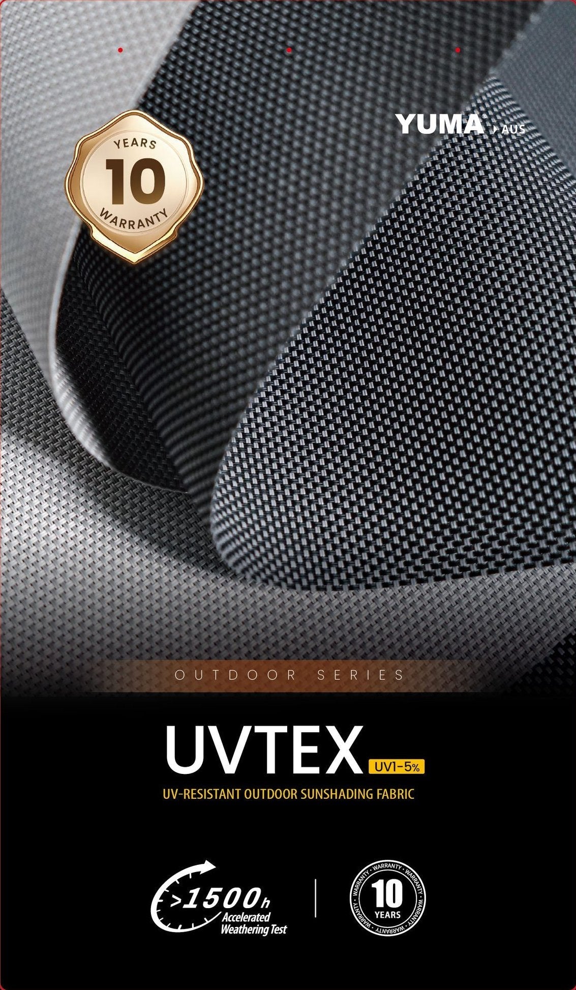 UVTEX UV1 External Screen 5% — YUMA AUS series presentation