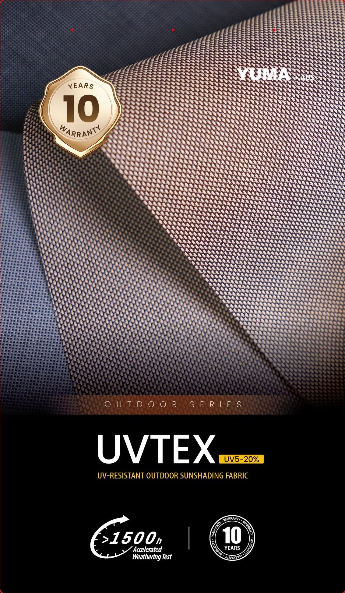 UVTEX UV5 External Screen 20% — YUMA AUS series presentation