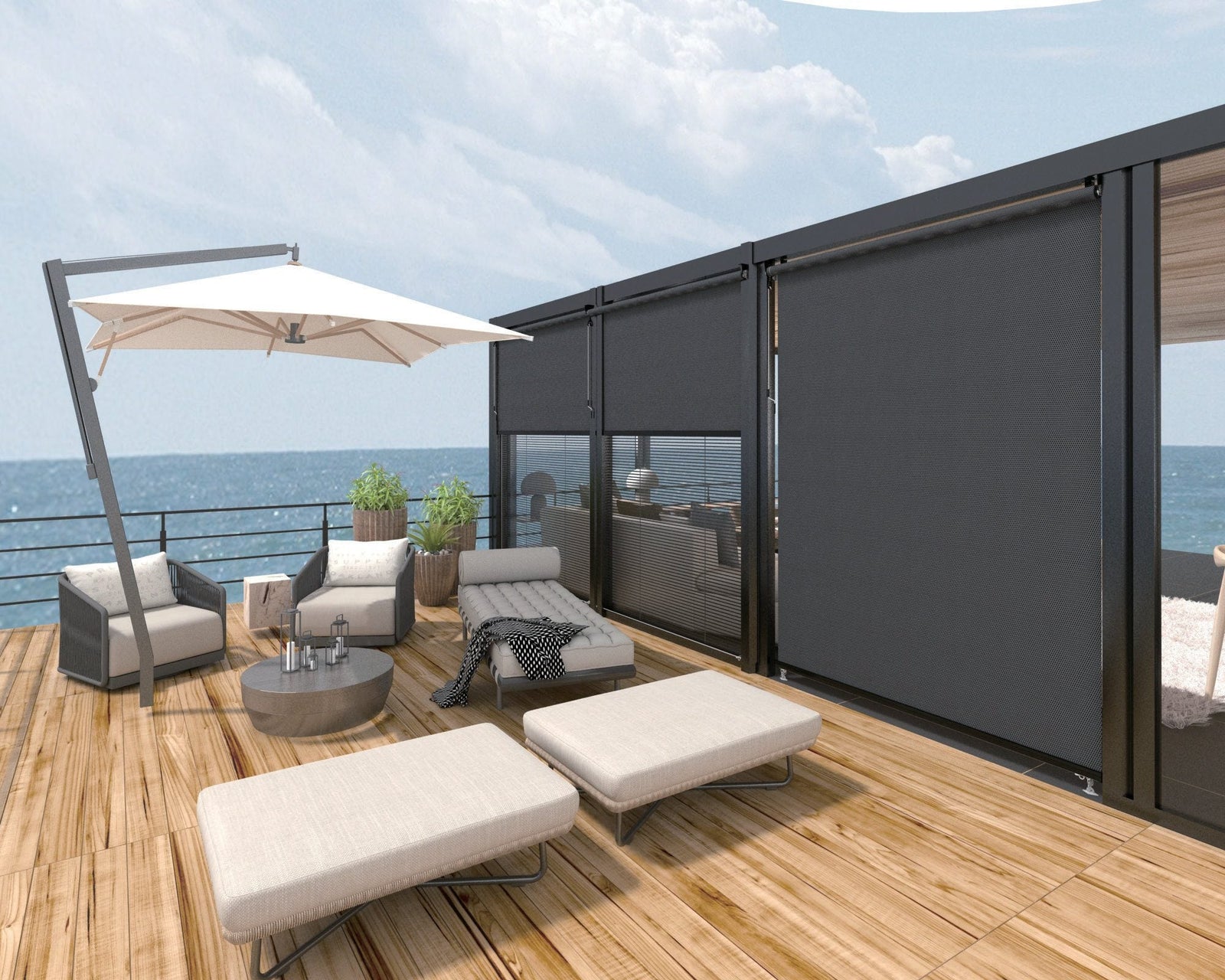 Value Outdoor Roller Screen ZT14 — product showcase photo