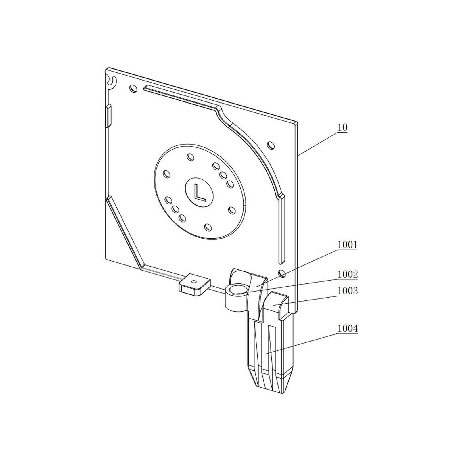 ZT18-01 Multi-Function Box End Cover — technical drawing with reference numerals
