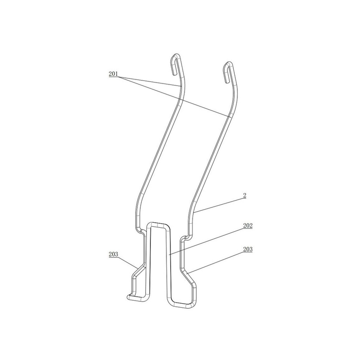 ZT18-03 Spring Clip — technical drawing with reference numerals